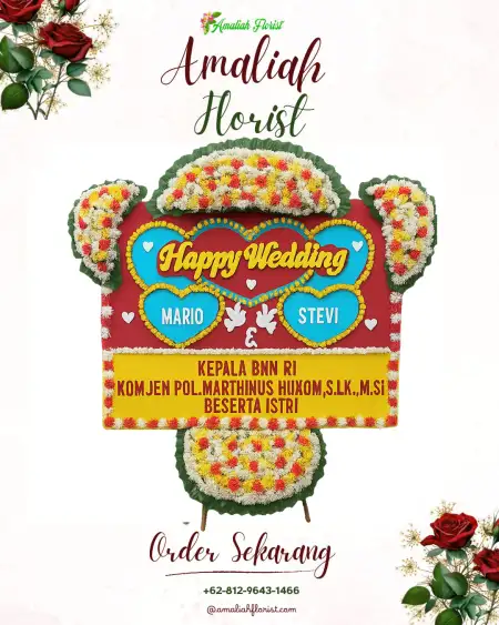 Papan Bunga Pernikahan Salero